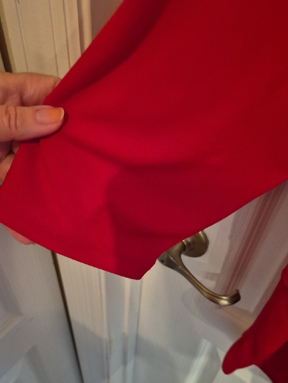 LAUREN Ralph Lauren Red Cold-Shoulder Tunic with Keyhole Button - Picture 5 of 11